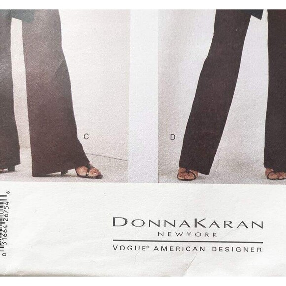 Vogue American Designer #2064 Donna Karan Ladies Top & Pants 18-20-22 New Uncut - Picture 4 of 5